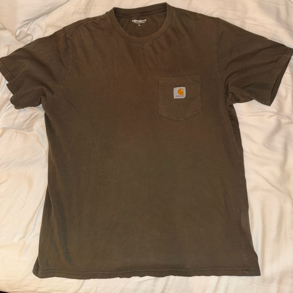 Carhartt Men's Army Green Pocket T-Shirt